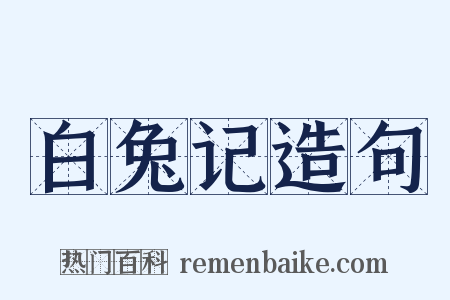 白兔记造句是什么意思的图片